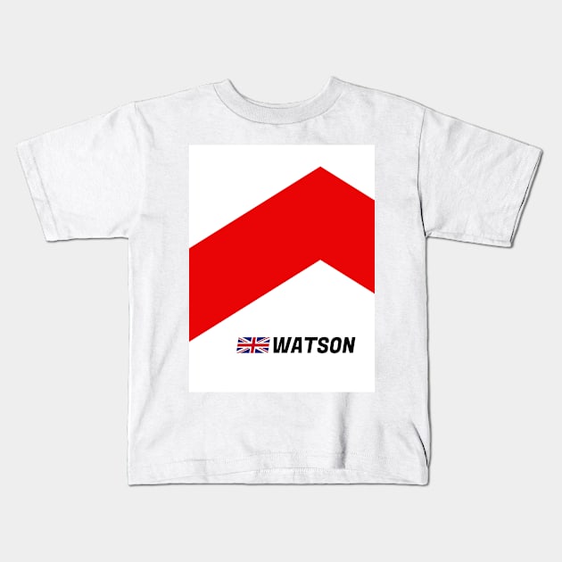 F1 Legends - John Watson Kids T-Shirt by sednoid